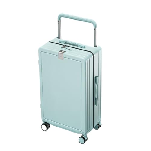 DWZXL Koffer Modischer breiter Trolley-Koffer, multifunktionaler Koffer mit großer Kapazität, Universal-Rollen-Trolley-Koffer Koffer Hartschale(Blue) von DWZXL