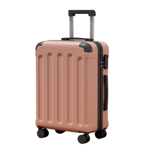 DWZXL Koffer Passwort Boarding Koffer Trolley Koffer Koffer Tasche Männer Und Frauen Universal Rad 22 Zoll Langlebig Koffer Hartschale(Pink,20in) von DWZXL