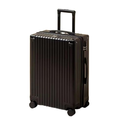 DWZXL Koffer Retro-Koffer for Männer Und Frauen, 26-Zoll-Universalrad-Trolley, 24-Zoll-Passwortbox-Koffer for Herren Koffer Hartschale(Black,22in) von DWZXL