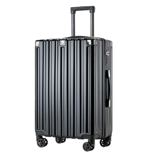 DWZXL Koffer Roher Trolley-Koffer, robuster und langlebiger Koffer, kratzfester Universal-Rad-20-Zoll-26-Zoll-Passwort-Koffer Koffer Hartschale(Black,22in) von DWZXL