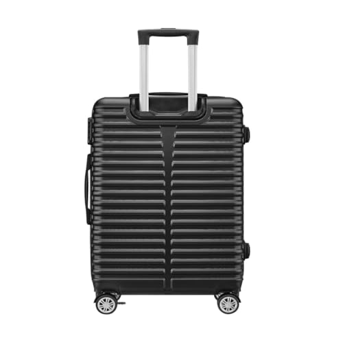 DWZXL Koffer Trolley-Koffer mit Aluminiumrahmen, Universalräder, 24-Zoll-Trolley-Koffer, 26-Zoll-Koffer for Männer und Frauen Koffer Hartschale(Noir,28in) von DWZXL