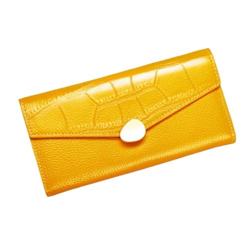 DXFBHWWS Handtaschen Damen Geldklammern Geldbörsen Portemonnaies Kartenetuis aus echtem Leder Geld-Organizer(Color:Yellow) von DXFBHWWS