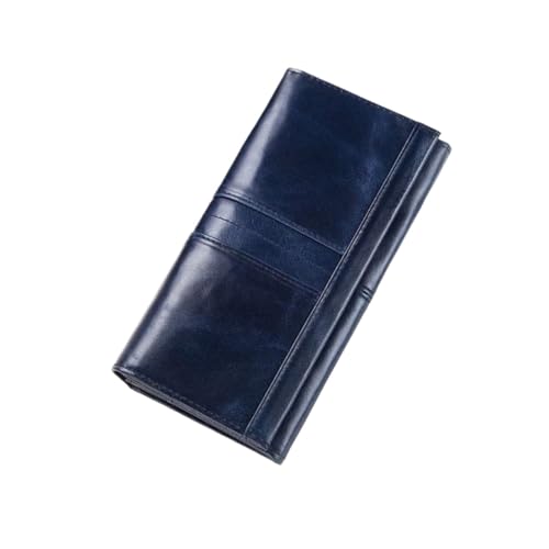 DXFBHWWS Handtaschen Geld-Organizer Geldklammern for Damen Geldbörsen Brieftaschen Kartenetuis aus echtem Leder(Color:Blue) von DXFBHWWS