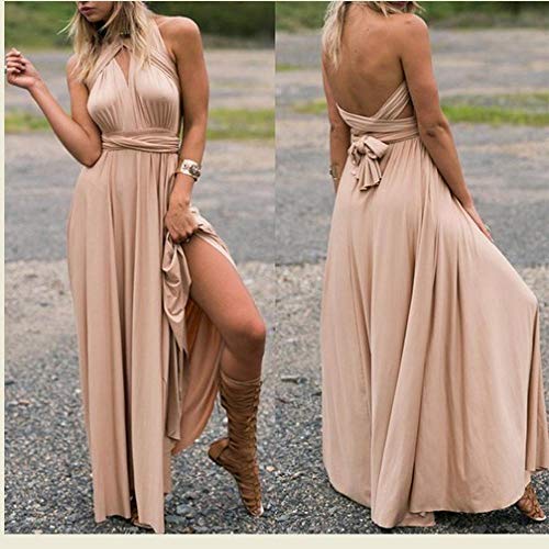 DXXHR Sexy Frauen Boho Maxi Club Kleid Red Bandage Langes Kleid Party Multiway Brautjungfern Cabrio Infinity Robe Longue Femme von DXXHR