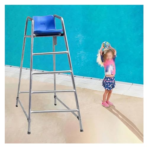 Rettungsschwimmer Stuhl Schwimmbad, 304 Edelstahl-Rettungsschwimmerstühle, Aussichtsstuhl for Strandschwimmbäder(Largr (70.9inch/180cm)) von DXYOYONGOZ