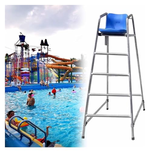 Rettungsschwimmer Stuhl Schwimmbad, Rostfreie, hohe Rettungsschwimmerstühle for den Pool, abnehmbarer, lebensrettender Beobachtungsstuhl for den Außenbereich for Erwachsene und Kinder(180cm(70.9inch)) von DXYOYONGOZ