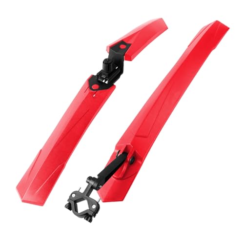 DXchfuw Fahrradkotflügel, Schnellverschluss-Schutzblechset for Fahrräder, verstellbar – verbreiterbar und verlängerbar und einfach zu installierender Fahrrad-Schutzblech,(Red) von DXchfuw