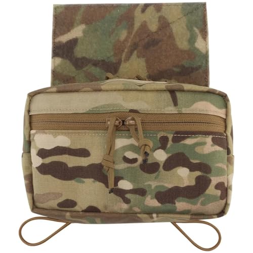 Taktische Weste Admin Drop Pouch Mini Bauch-Dump MOLLE System Pouch Doppelreißverschluss Utility Bag Airsoft Zubehör Aufbewahrung (CP) von DYCZMALQ