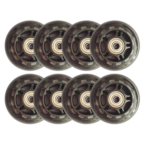 DYHQQ 82A Inline-Skate-Räder mit Lagern, 72 mm, Gepäckrollen, Möbelrollen als Ersatz für Rollschuh-Räder, 8 Stück DYHQQ 82A Inline-Skate-Räder mit Lagern, 72 mm, Gepäckrollen, Möbelrollen als Ersatz für Rollschuh-Räder, 8 Stück von DYHQQ