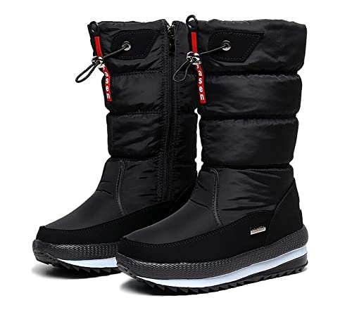 DYHQQ Winter-Schneestiefel für Damen,Bequeme Outdoor-Dicke Plüsch-wasserdichte, rutschfeste, pelzgefütterte Frosty-Schneestiefel,A,42 DYHQQ Winter-Schneestiefel für Damen,Bequeme Outdoor-Dicke Plüsch-wasserdichte, rutschfeste, pelzgefütterte Frosty-Schneestiefel,A,42 von DYHQQ
