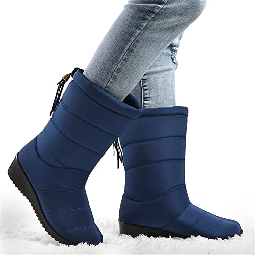 Damen Schneestiefel Mittelhohe Winterstiefel für kaltes Wetter Wasserdichtes Fell Gefüttert Frostig Warm rutschfeste Outdoor-Wanderschuhe,C,38 Damen Schneestiefel Mittelhohe Winterstiefel für kaltes Wetter Wasserdichtes Fell Gefüttert Frostig Warm rutschfeste Outdoor-Wanderschuhe,C,38 von DYHQQ