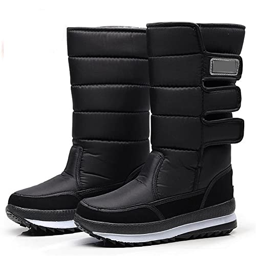 Warme Damen Schneestiefel Winter Mid Wade Schneemobil Stiefel Anti-Rutsch Winter Outdoor Wanderschuhe,A,38 Warme Damen Schneestiefel Winter Mid Wade Schneemobil Stiefel Anti-Rutsch Winter Outdoor Wanderschuhe,A,38 von DYHQQ