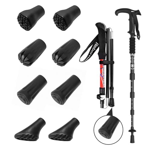 Schwarz Walking Stöcke Gummi, Wanderstöcke Gummispitzen Ersatzteile, Robuste Krücken Gummi Spitzen 4 Formen, Praktisch Gehstock Gummipuffer für Erwachsene Seniore (8) Schwarz Walking Stöcke Gummi, Wanderstöcke Gummispitzen Ersatzteile, Robuste Krücken Gummi Spitzen 4 Formen, Praktisch Gehstock Gummipuffer für Erwachsene Seniore (8) von DYMHQ