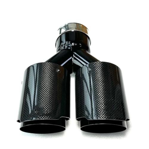 DZAIYB 1Pcs Auto Zubehör Carbon Fiber Dual Auspuff Spitze Endrohr Schalldämpfer Spitze Auspuffrohr Schwanz Kehle für Universal von DZAIYB