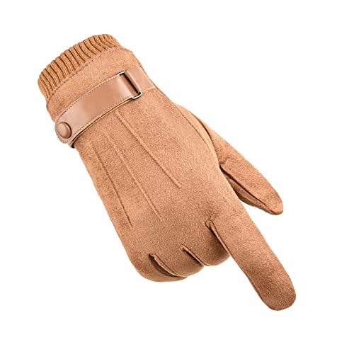 Handschuhe Aus Kunstpelz Herren Plus Samt Dick Winddicht Wasserdicht Bergsteigen Radfahren Outdoor Fitness Langfinger Touchscreen Wildleder Warme Handschuhe Kamel Handschuhe Aus Kunstpelz Herren Plus Samt Dick Winddicht Wasserdicht Bergsteigen Radfahren Outdoor Fitness Langfinger Touchscreen Wildleder Warme Handschuhe Kamel von DZEREN