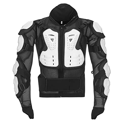 DZQUY Motorrad Schutzpanzer Ganzkörperschutz Protektor Guard Jacke Mit Rückenschutz Anti-Fall-Brustschutz Männer Frauen Für MTB Bike Skating Skifahren,Weiß,4XL DZQUY Motorrad Schutzpanzer Ganzkörperschutz Protektor Guard Jacke Mit Rückenschutz Anti-Fall-Brustschutz Männer Frauen Für MTB Bike Skating Skifahren,Weiß,4XL von DZQUY