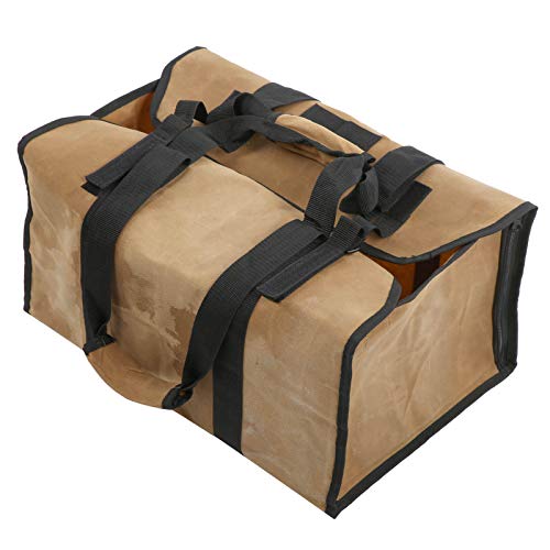 Kaminholz-Tasche, großes Fassungsvermögen, zweifach verwendbar, gewachstes Segeltuch, Brennholzhalter Kaminholz-Tasche, großes Fassungsvermögen, zweifach verwendbar, gewachstes Segeltuch, Brennholzhalter von DaMohony