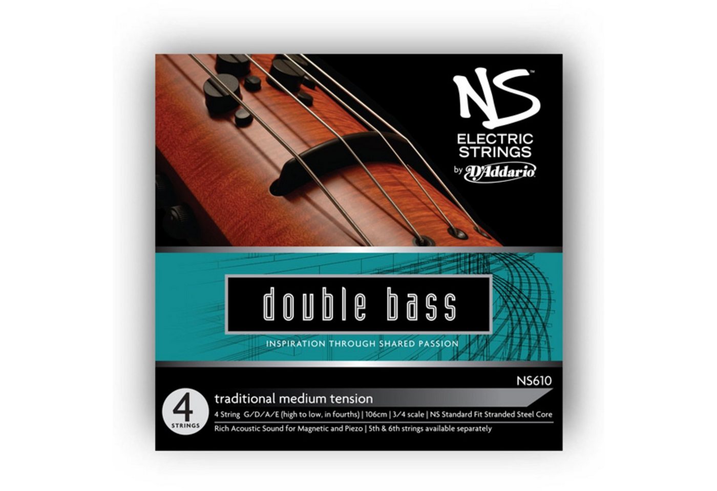 Daddario Saiten, NS610 E-Traditional DoubleBass 3/4 Scale, Medium Tension - von Daddario