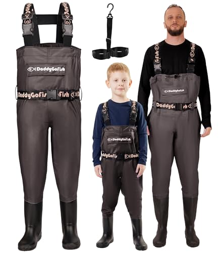 DaddyGoFish Wathose Für Kinder Und Erwachsene, Wathose Zum Angeln Und Jagen Mit Einer Tasche Und Einem Wathose-Aufhänger DaddyGoFish Wathose Für Kinder Und Erwachsene, Wathose Zum Angeln Und Jagen Mit Einer Tasche Und Einem Wathose-Aufhänger von DaddyGoFish