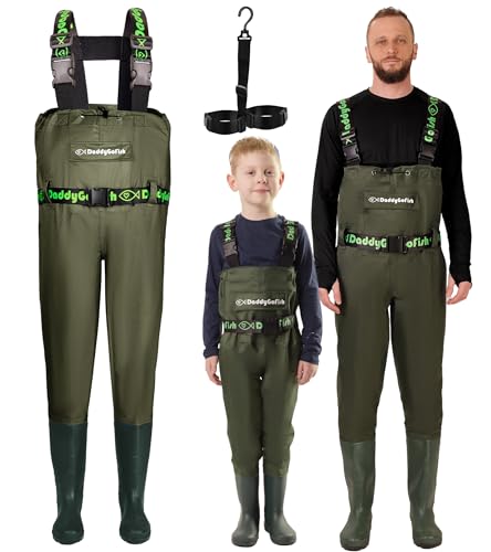 DaddyGoFish Chest Wader for Kids and Adults, Fishing and Hunting Waders with a Pocket and a Wader Hanger von DaddyGoFish