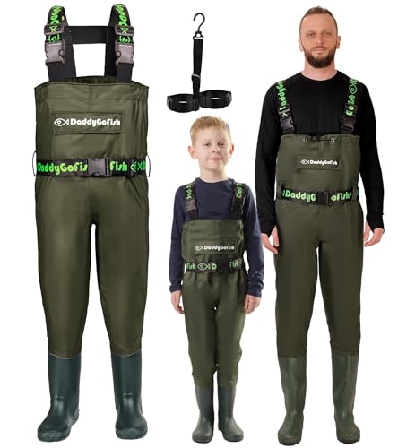DaddyGoFish Wathose Für Kinder Und Erwachsene, Wathose Zum Angeln Und Jagen Mit Einer Tasche Und Einem Wathose-Aufhänger DaddyGoFish Wathose Für Kinder Und Erwachsene, Wathose Zum Angeln Und Jagen Mit Einer Tasche Und Einem Wathose-Aufhänger von DaddyGoFish