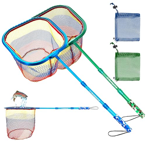 DaddyGoFish Kinder Fischernetz - Ultraleichte Teleskop-Ködertasche zum Fangen von Fischschmetterlingen am Wasserstrand Seeteich Geschenke für Jungen und Mädchen DaddyGoFish Kinder Fischernetz - Ultraleichte Teleskop-Ködertasche zum Fangen von Fischschmetterlingen am Wasserstrand Seeteich Geschenke für Jungen und Mädchen von DaddyGoFish