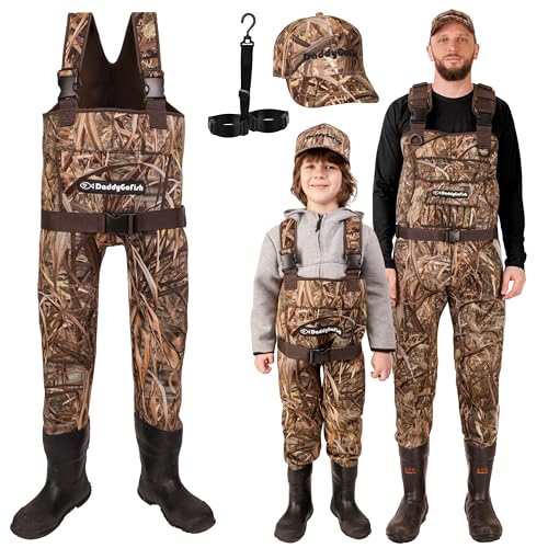 DaddyGoFish Neopren-Wathose Für Kinder Und Erwachsene, Bootfoot, Angeln Und Jagen Mit Tarnkappen Und Wathose-Aufhänger DaddyGoFish Neopren-Wathose Für Kinder Und Erwachsene, Bootfoot, Angeln Und Jagen Mit Tarnkappen Und Wathose-Aufhänger von DaddyGoFish