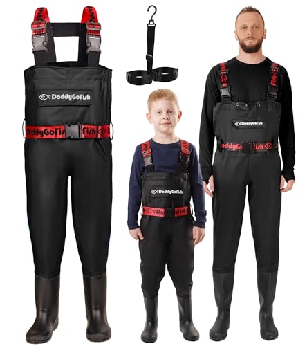 DaddyGoFish Wathose Für Kinder Und Erwachsene, Wathose Zum Angeln Und Jagen Mit Einer Tasche Und Einem Wathose-Aufhänger DaddyGoFish Wathose Für Kinder Und Erwachsene, Wathose Zum Angeln Und Jagen Mit Einer Tasche Und Einem Wathose-Aufhänger von DaddyGoFish