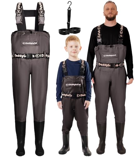DaddyGoFish Wathose Für Kinder Und Erwachsene, Wathose Zum Angeln Und Jagen Mit Einer Tasche Und Einem Wathose-Aufhänger DaddyGoFish Wathose Für Kinder Und Erwachsene, Wathose Zum Angeln Und Jagen Mit Einer Tasche Und Einem Wathose-Aufhänger von DaddyGoFish