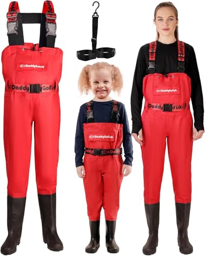 DaddyGoFish Wathose Für Kinder Und Erwachsene, Wathose Zum Angeln Und Jagen Mit Einer Tasche Und Einem Wathose-Aufhänger DaddyGoFish Wathose Für Kinder Und Erwachsene, Wathose Zum Angeln Und Jagen Mit Einer Tasche Und Einem Wathose-Aufhänger von DaddyGoFish