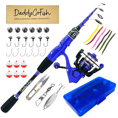 Daddygofish Spinn-Angelruten- Und Rollen-Kombi-Set Mit Tackle-Box | Angelrute | Teleskop-Angelruten-Set Aus Kohlefaser | Spinnrolle Für Reise-Salzwasser-Süßwasser-Angelausrüstungsset Daddygofish Spinn-Angelruten- Und Rollen-Kombi-Set Mit Tackle-Box | Angelrute | Teleskop-Angelruten-Set Aus Kohlefaser | Spinnrolle Für Reise-Salzwasser-Süßwasser-Angelausrüstungsset von DaddyGoFish
