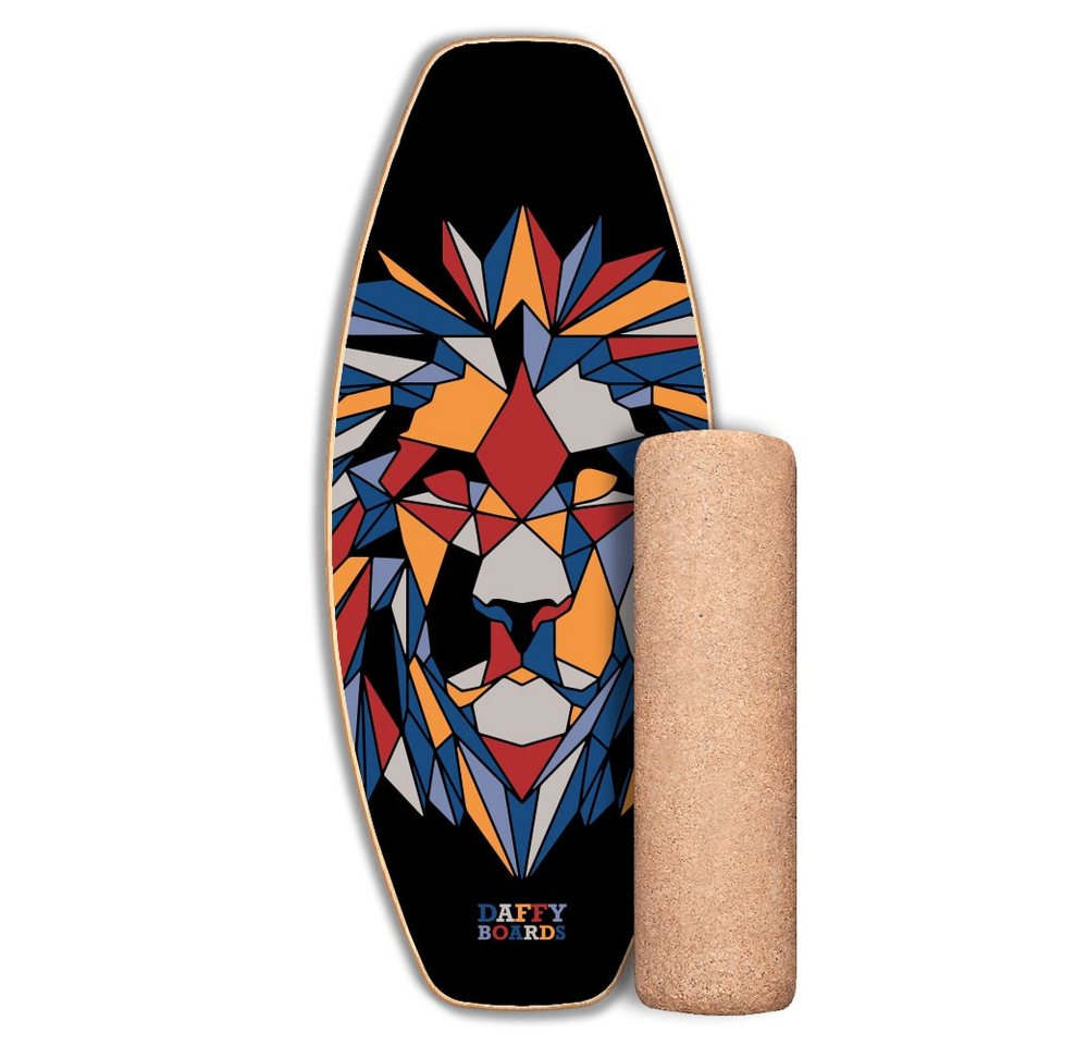 Daffy Boards Balanceboard Allrounder Set mit Korkrolle - Design: Fractal Lion Daffy Boards Balanceboard Allrounder Set mit Korkrolle - Design: Fractal Lion von Daffy Boards
