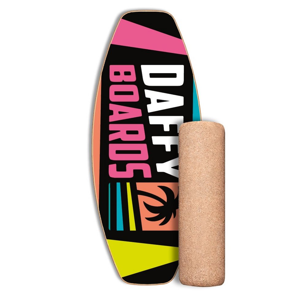 Daffy Boards Balanceboard Allrounder Set mit Korkrolle - Design: Neon Daffy Boards Balanceboard Allrounder Set mit Korkrolle - Design: Neon von Daffy Boards