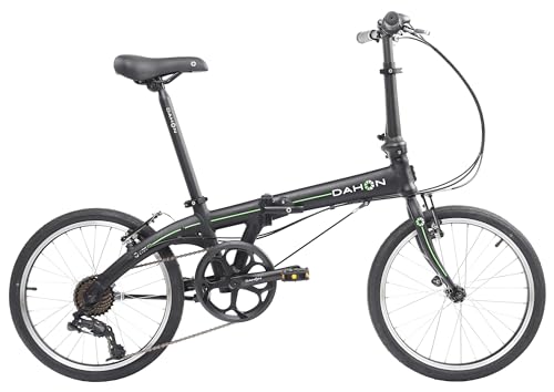 Dahon VYBE D7 Klappfahrrad Erwachsene 20 Zoll Faltrad mit 7 Gang Schaltung, Leichter Aluminiumrahmen, Faltbares Citybike für Pendler und Reisen Schwarz von Dahon