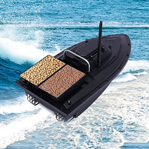 Futterboot Rc KöDerboot Baitboat Fernbedienung FischerköDer Angeln AngelköDerboot Kabellos FischköDer Bait Boat Nachtangeln FischköDerboot Nachtlicht Angelboot Futterboote Boot Schwarz 7.4V 5200Mah von DaiJiubu