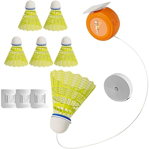 Daijianbin Badminton-Trainingsgerät, Badminton-Rebound-Trainer, Elastisches Badminton-Trainer-Set, Tragbares Badminton-Trainingsgerät, Einfache Installation, Einfach zu Bedienen B von Daijianbin