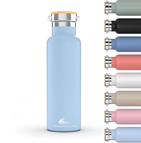 Daikoku Bottle, Doppelwandige Thermosflasche aus Edelstahl, Thermosflasche, die das Getränk stundenlang heiß oder kalt hält, zwei Verschlüsse, himmelblau, 750 ML Daikoku Bottle, Doppelwandige Thermosflasche aus Edelstahl, Thermosflasche, die das Getränk stundenlang heiß oder kalt hält, zwei Verschlüsse, himmelblau, 750 ML von Daikoku
