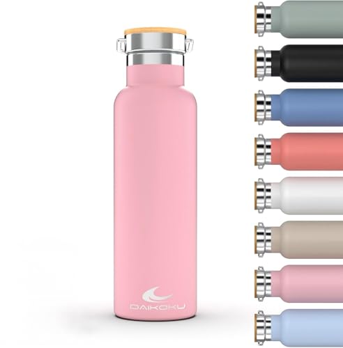 Daikoku Bottle, Doppelwandige Thermoskanne aus Edelstahl, Thermosflasche, die das Getränk stundenlang heiß oder kalt hält, zwei Verschlüsse, rosa, 500 ML Daikoku Bottle, Doppelwandige Thermoskanne aus Edelstahl, Thermosflasche, die das Getränk stundenlang heiß oder kalt hält, zwei Verschlüsse, rosa, 500 ML von Daikoku