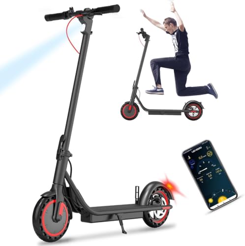 E Scooter mit Straßenzulassung 350W Motor,25-30km Reichweite,8.5" Wabenreifen Elektroroller Belastung LED bis 120kg 20km/h ABE Elektro Scooter Faltbarer E Roller für Pendeln Duales Bremssystem (HR-13) von DailySports