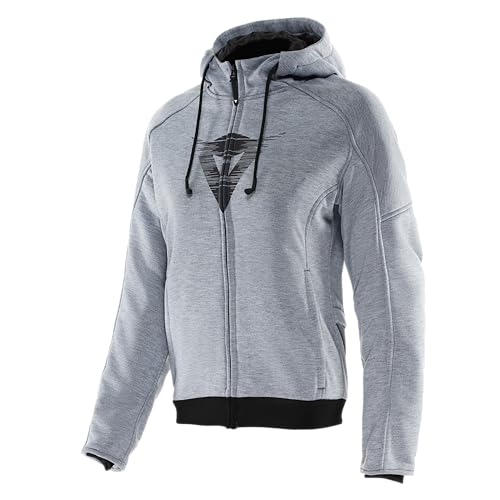 Dainese - Daemon-X Safety Hoodie Full Zip Wmn, Kapuzensweatshirt Mit Reißverschluss, Innenfutter Aus Fleece, Frau, Grau-Melange, 46 Dainese - Daemon-X Safety Hoodie Full Zip Wmn, Kapuzensweatshirt Mit Reißverschluss, Innenfutter Aus Fleece, Frau, Grau-Melange, 46 von Dainese