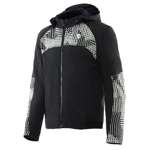 Dainese - Ignite 2 Tex Jacket, Motorradjacke Aus Stoff Mit Kapuze, Mann, Schwarz/Grau, 52 Dainese - Ignite 2 Tex Jacket, Motorradjacke Aus Stoff Mit Kapuze, Mann, Schwarz/Grau, 52 von Dainese
