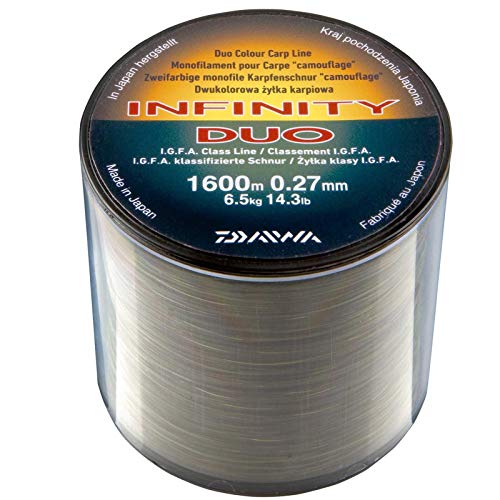 Daiwa Infinity Duo Carp 0,27mm / 6,5kg / 1670m monofile Schnur Fishing Line Karpfenschnur von Daiwa