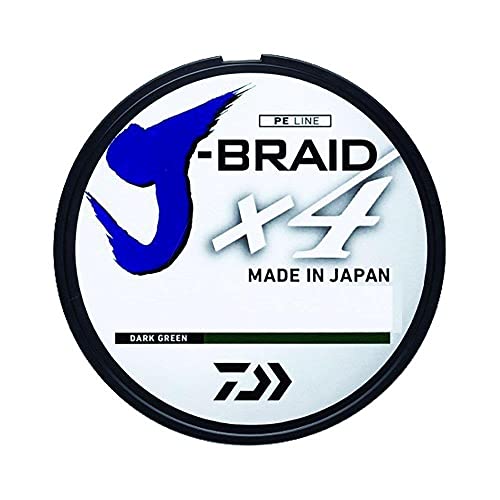 DAIWA J-Braid X4, geflochtene Angelschnur, dunkelgrün von Daiwa