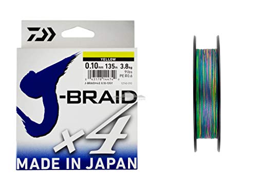DAIWA J-Braid X4, geflochtene Angelschnur, mehrfarbig DAIWA J-Braid X4, geflochtene Angelschnur, mehrfarbig von Daiwa