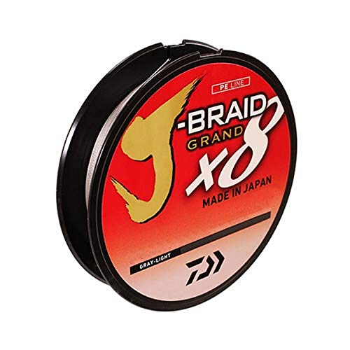 Daiwa, J-Braid x8 Grand geflochtene Schnur, 130 m, 13,6 kg getestet, 0,28 cm Durchmesser, hellgrau Daiwa, J-Braid x8 Grand geflochtene Schnur, 130 m, 13,6 kg getestet, 0,28 cm Durchmesser, hellgrau von Daiwa