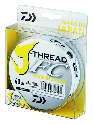 Daiwa Angelschunr J-Thread FC Fluorocarbon 100 m 110 yd 0.254 mm 8 lb Fluorocarbon Meer Spinning Surfcasting Forelle Bolo See von Daiwa