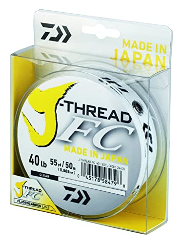 Daiwa Angelschunr J-Thread FC Fluorocarbon 100 m 110 yd 0.393 mm 20 lb Fluorocarbon Meer Spinning Surfcasting Forelle Bolo See von Daiwa