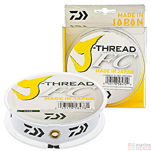 Daiwa Angelschunr J-Thread FC Fluorocarbon 50 m 55 yd 0.555 mm 50 lb Fluorocarbon Meer Spinning Surfcasting Forelle Bolo See von Daiwa