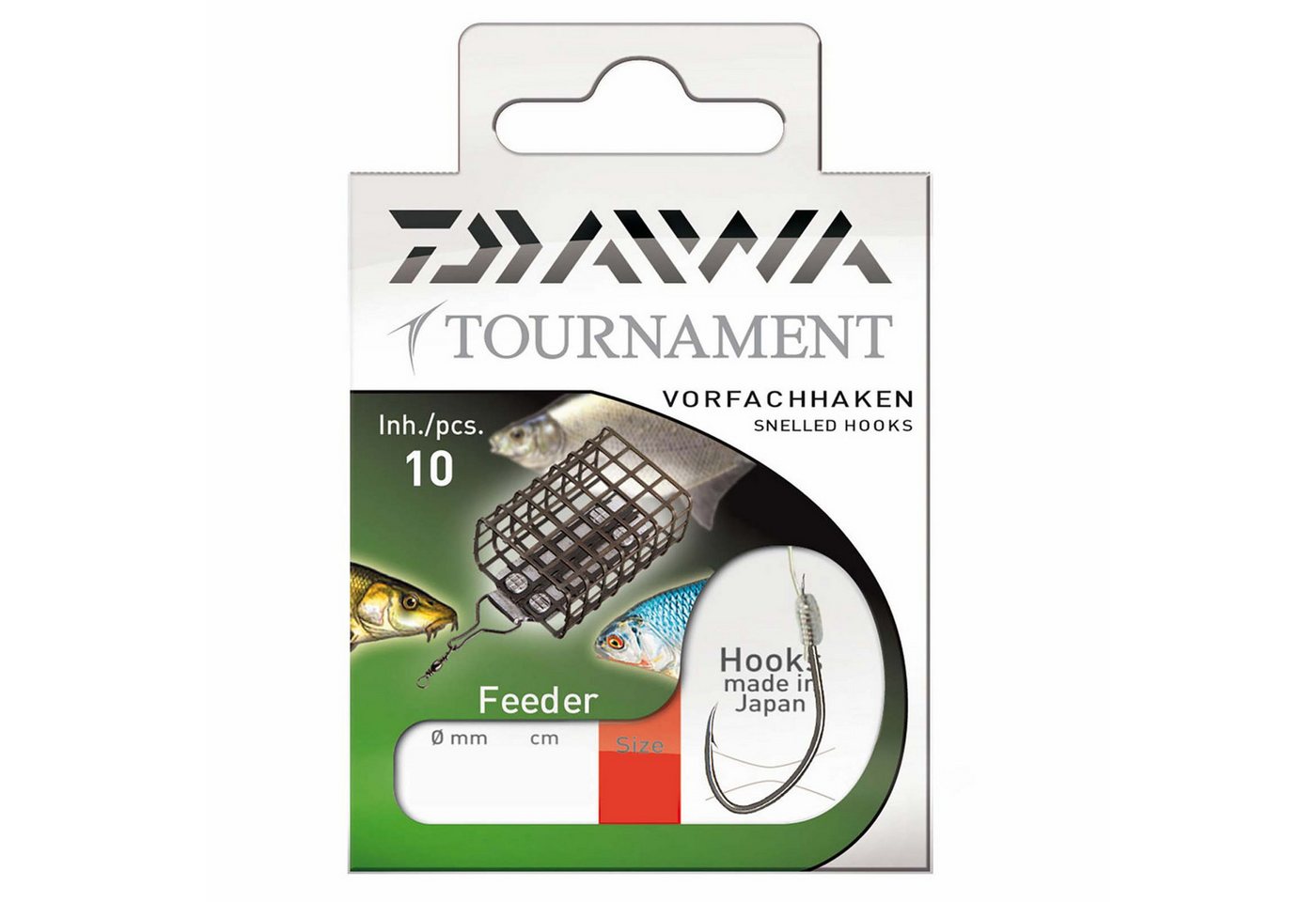 Daiwa Feederhaken, Daiwa Tournament Feederhaken Gr.12 Gebundene Feeder-Vorfachhaken von Daiwa