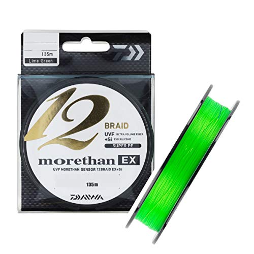 DAIWA MORETHAN 12 Braid EX+SI 135m 0 08mm 5.8/12 79lbs limettengrün Rundgeflochtene Schnur 12695-008 DAIWA MORETHAN 12 Braid EX+SI 135m 0 08mm 5.8/12 79lbs limettengrün Rundgeflochtene Schnur 12695-008 von DAIWA